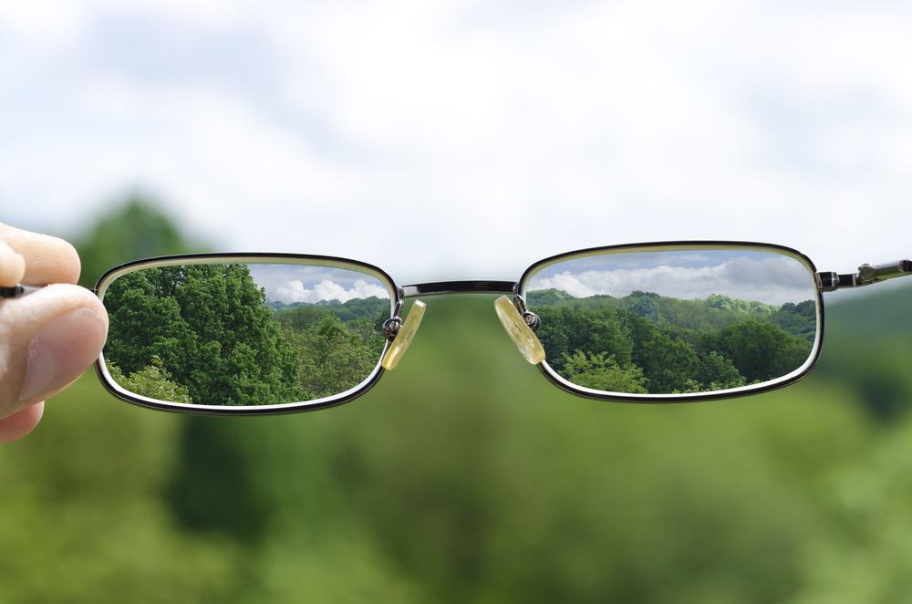 Glasses showing clearer vision